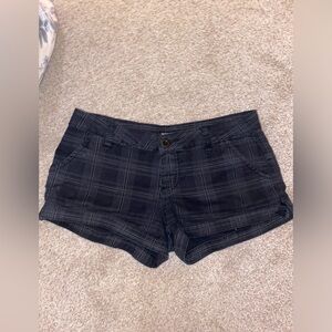 Y2K black grunge mini shorts